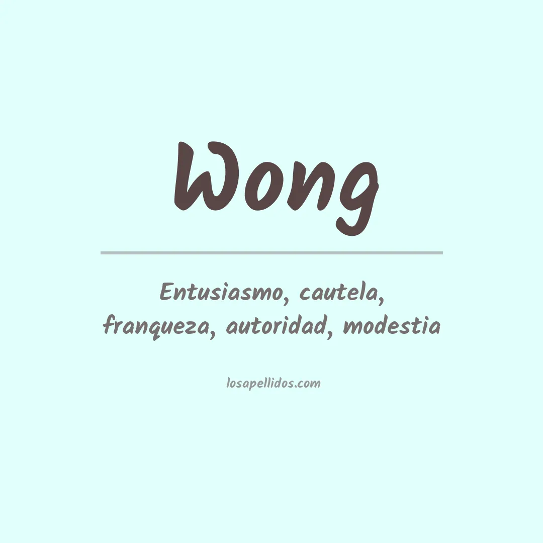 Apellido Wong