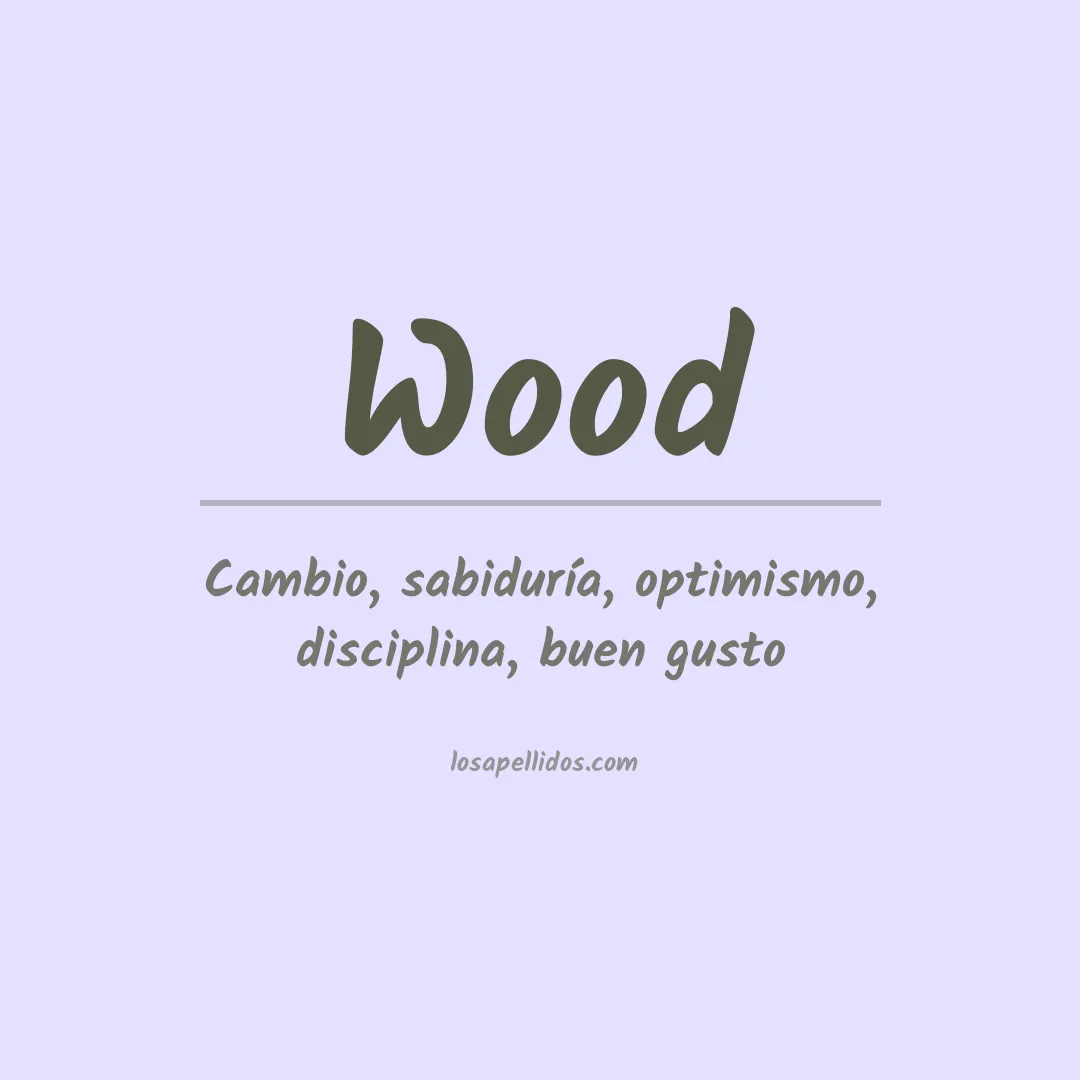 Apellido Wood