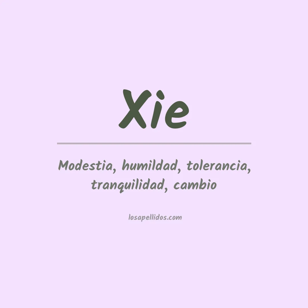 Apellido Xie