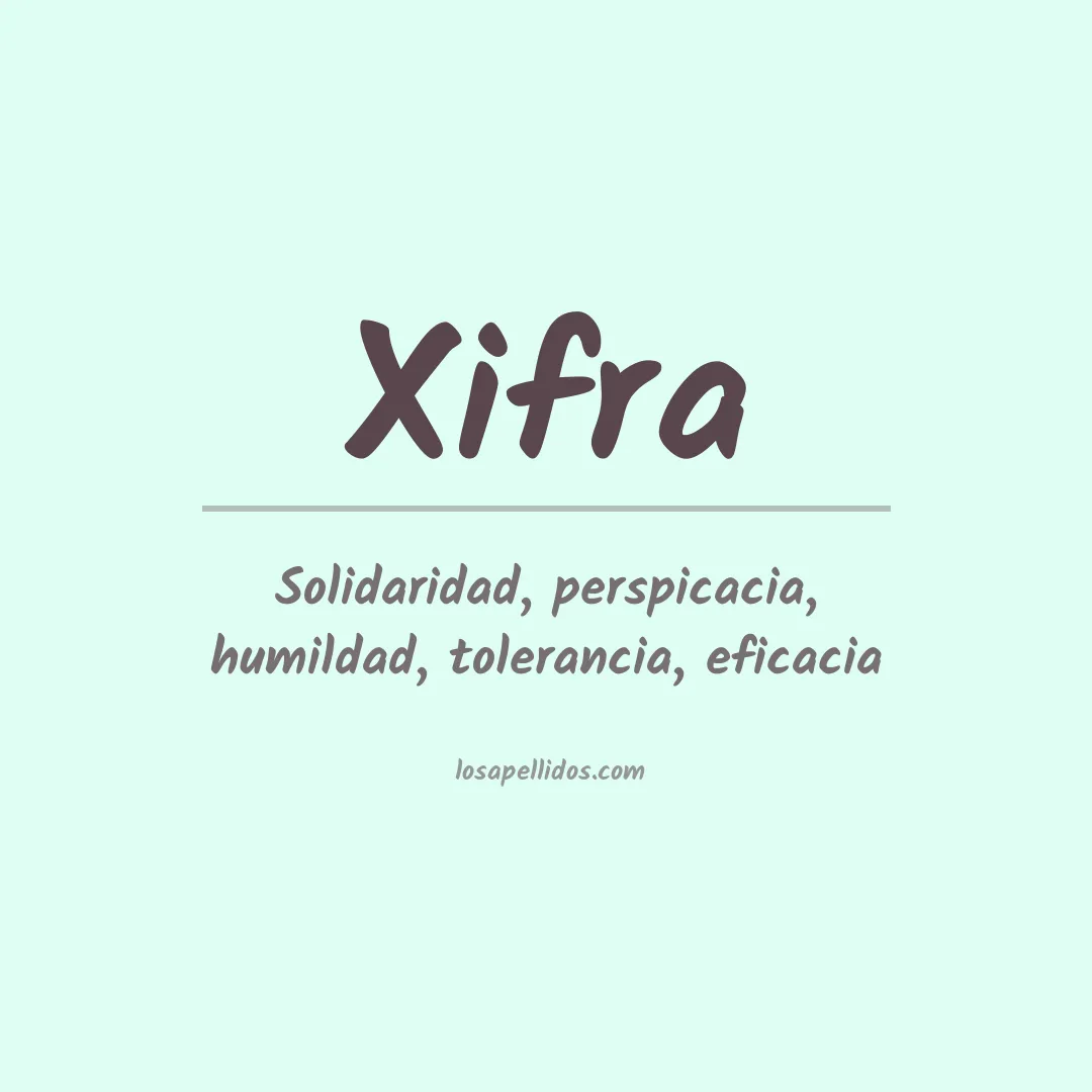 Apellido Xifra