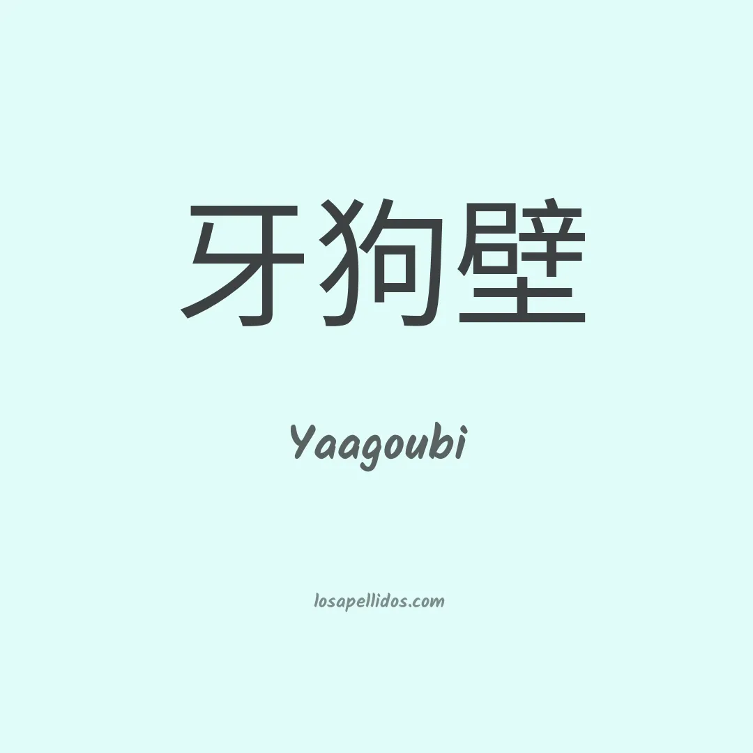 Yaagoubi en chino