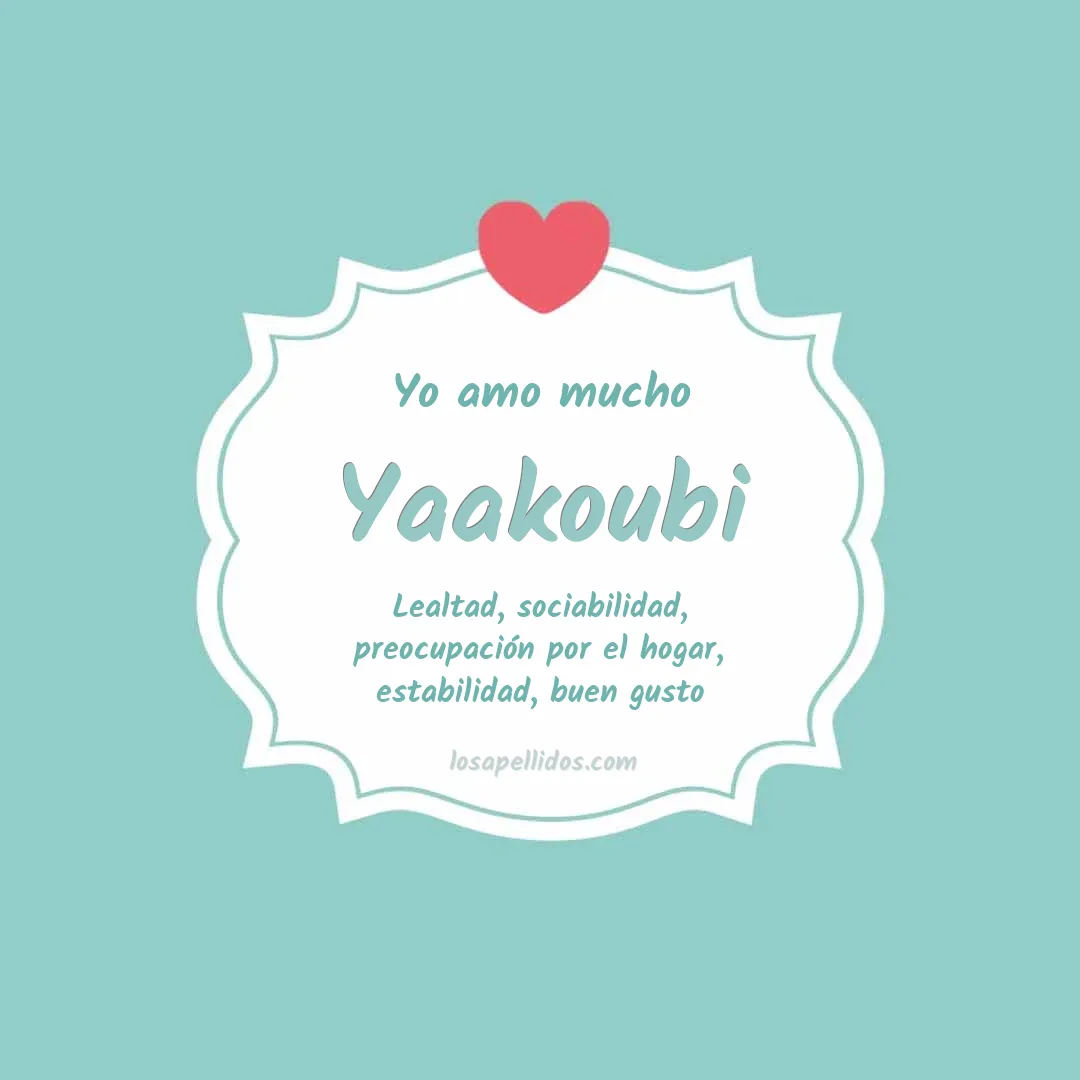 Yo amo mucho Yaakoubi