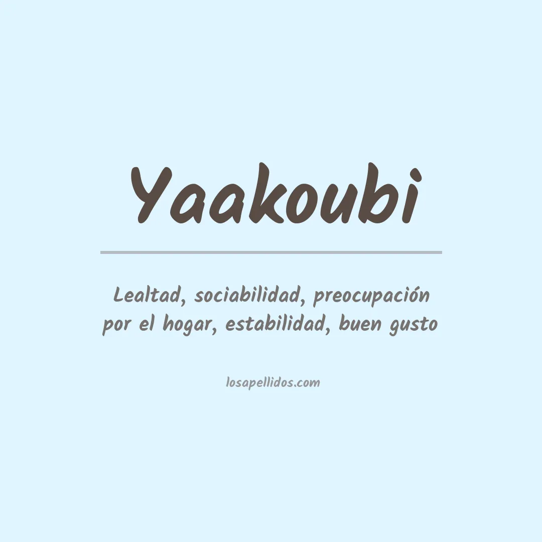 Apellido Yaakoubi