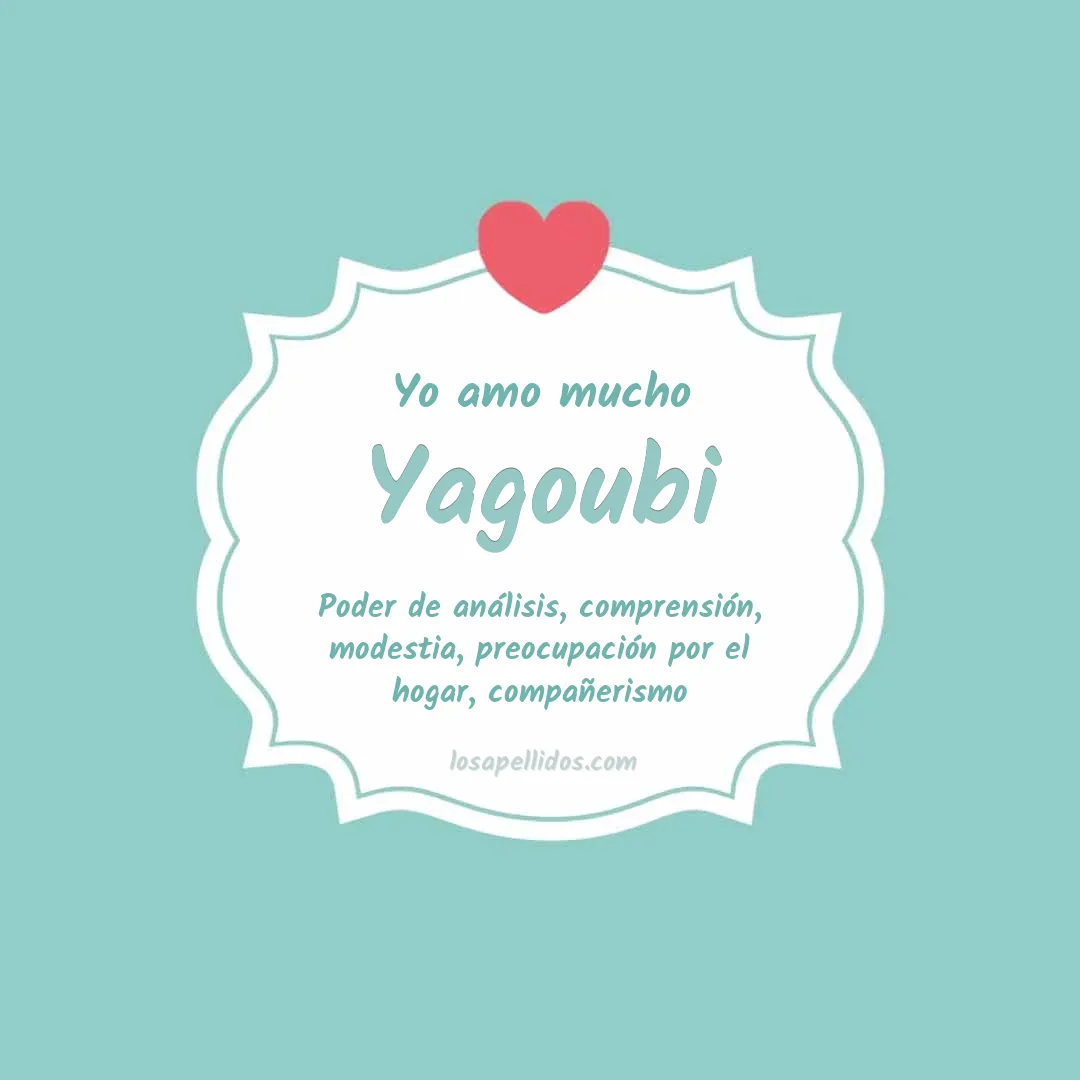Yo amo mucho Yagoubi