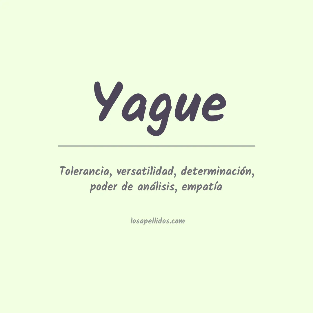 Apellido Yague