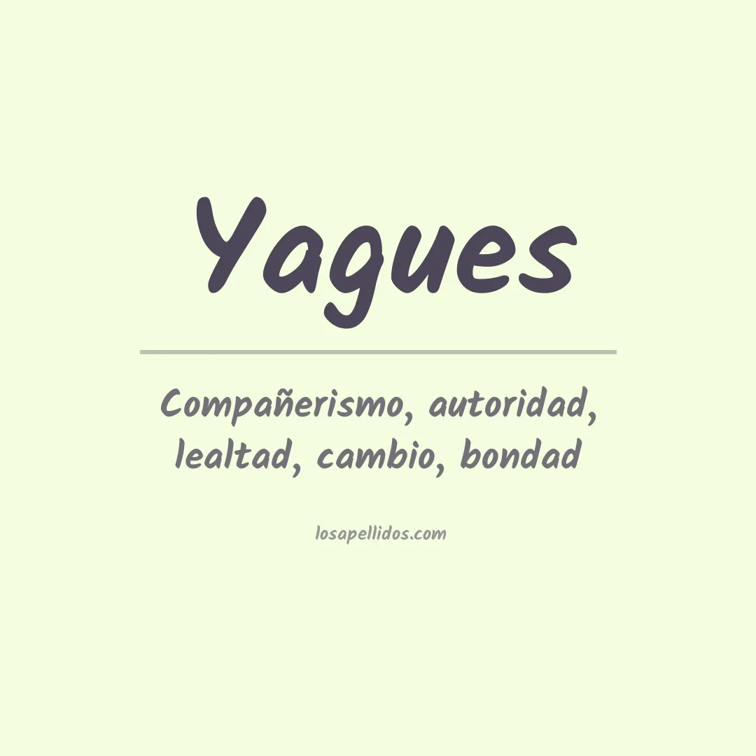 Apellido Yagues