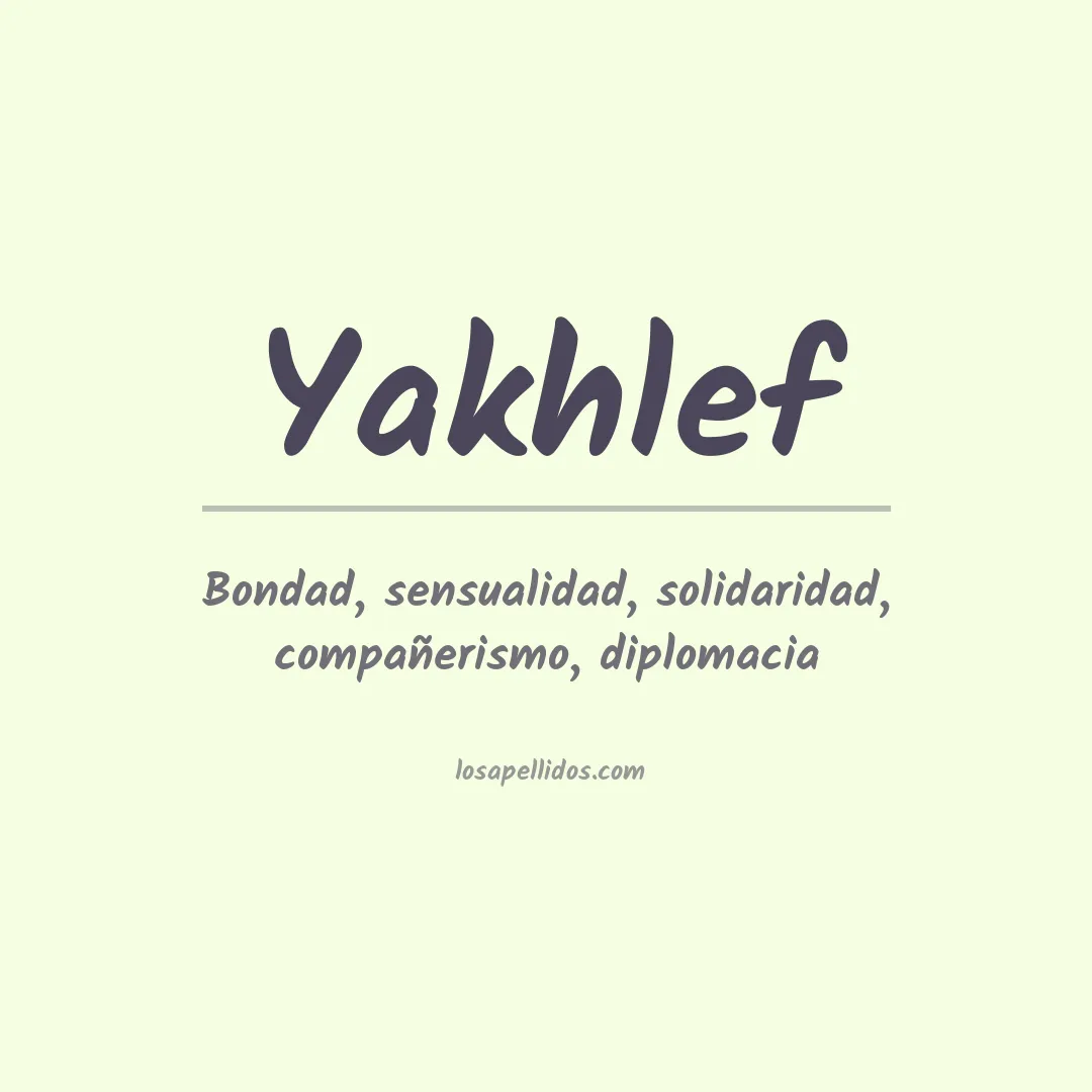 Apellido Yakhlef