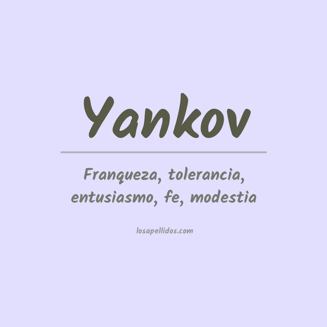 Apellido Yankov