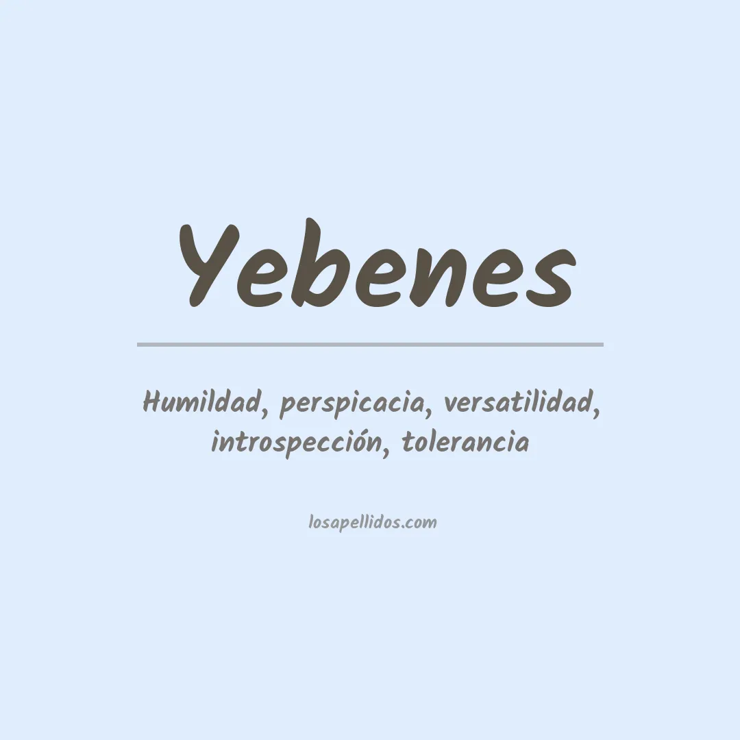 Apellido Yebenes