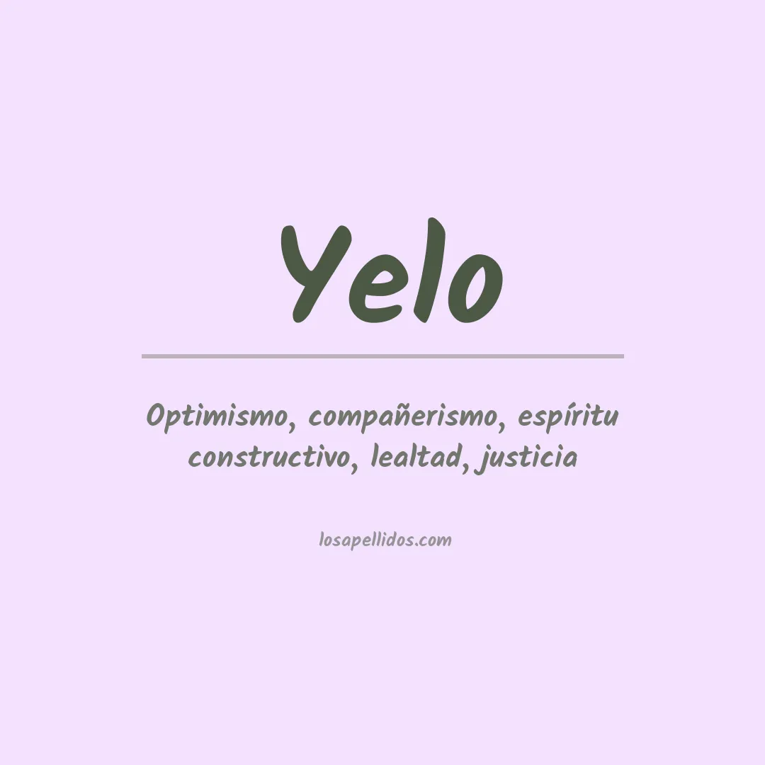 Apellido Yelo