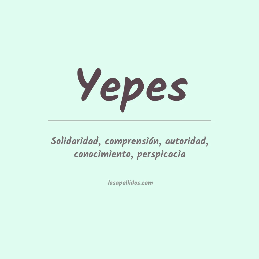 Apellido Yepes
