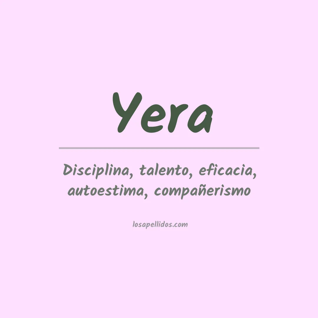 Apellido Yera