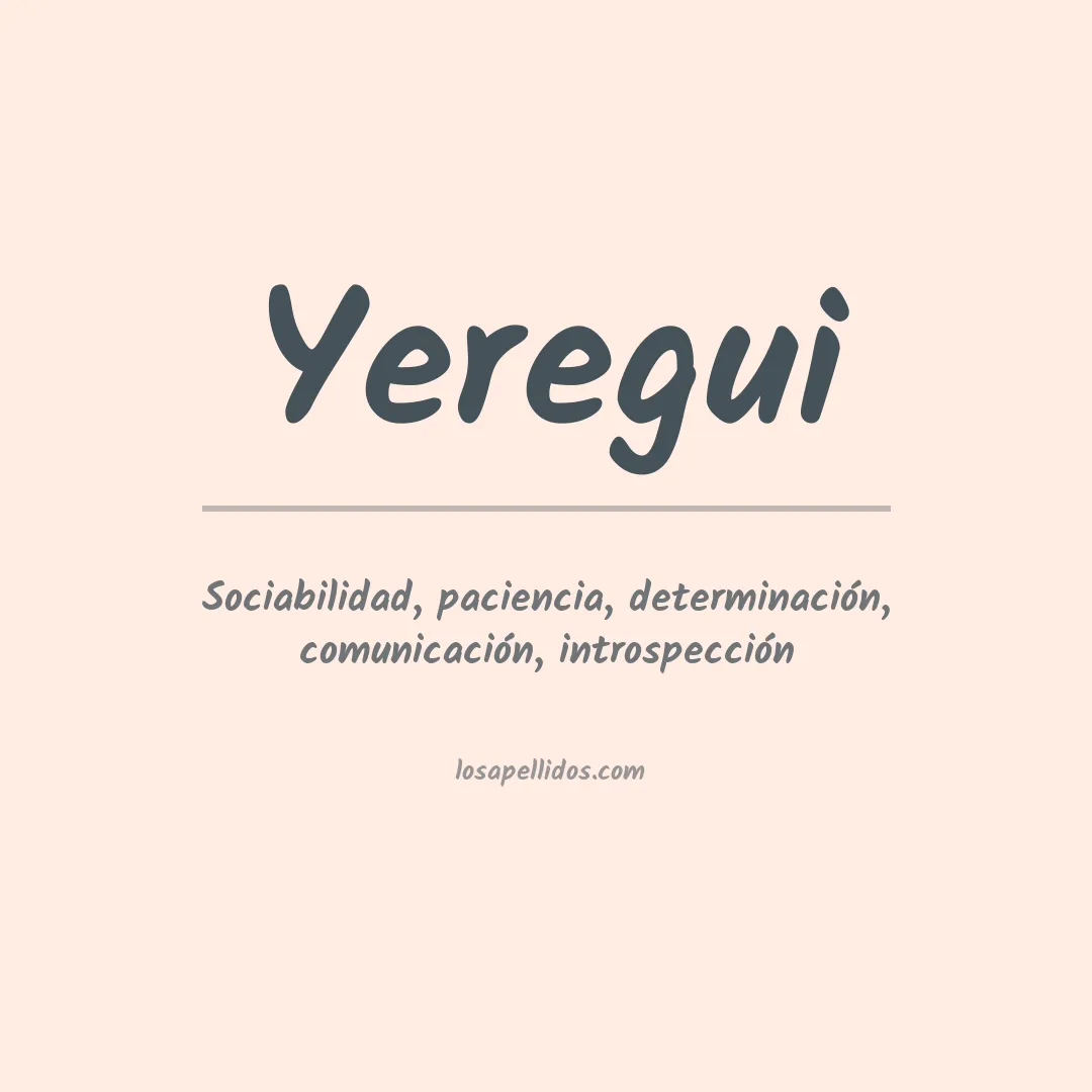 Apellido Yeregui