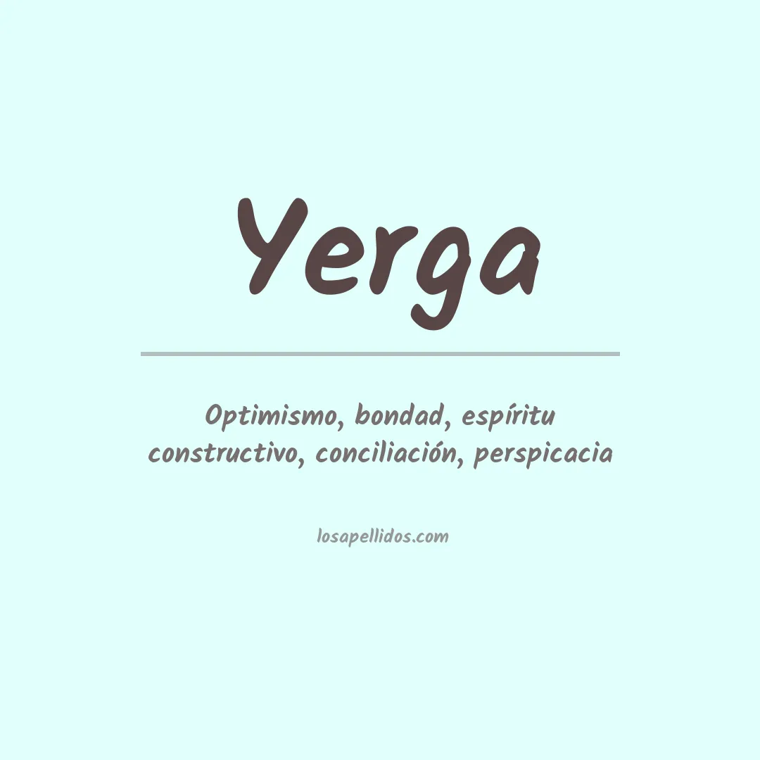 Apellido Yerga