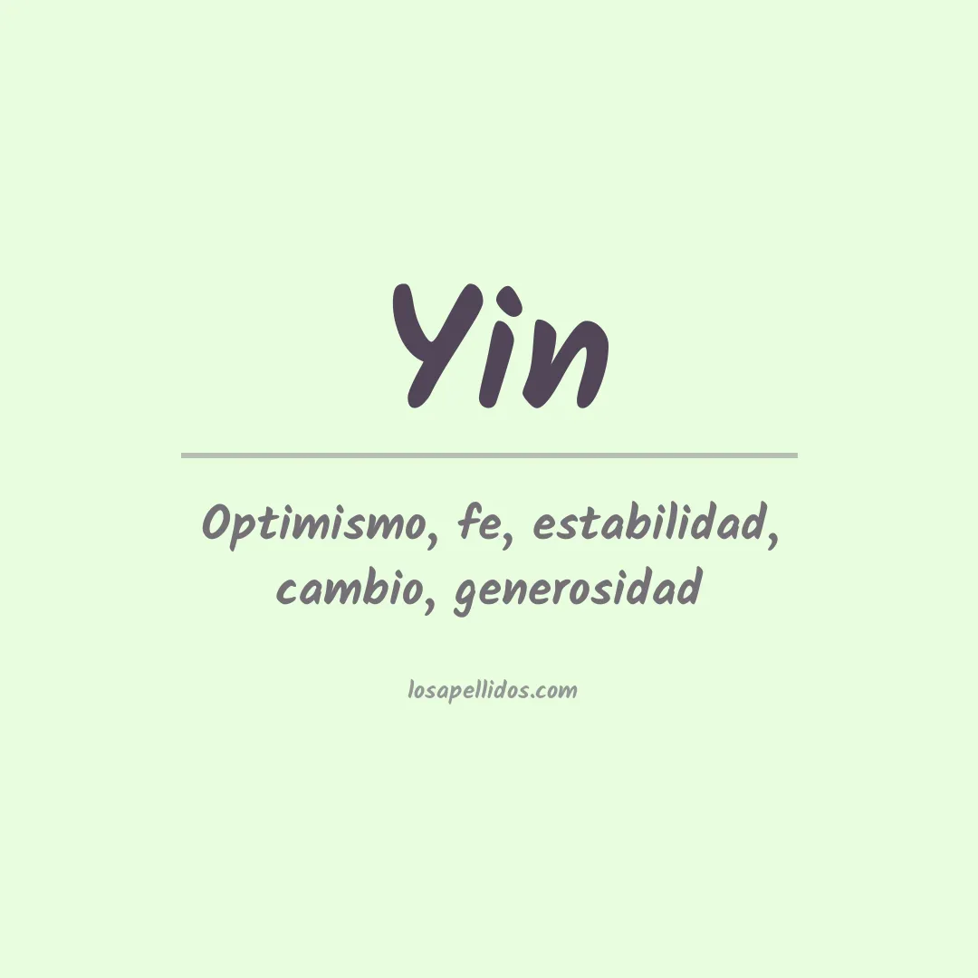 Apellido Yin