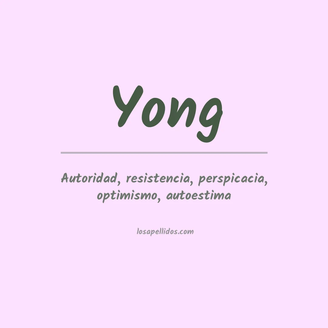 Apellido Yong
