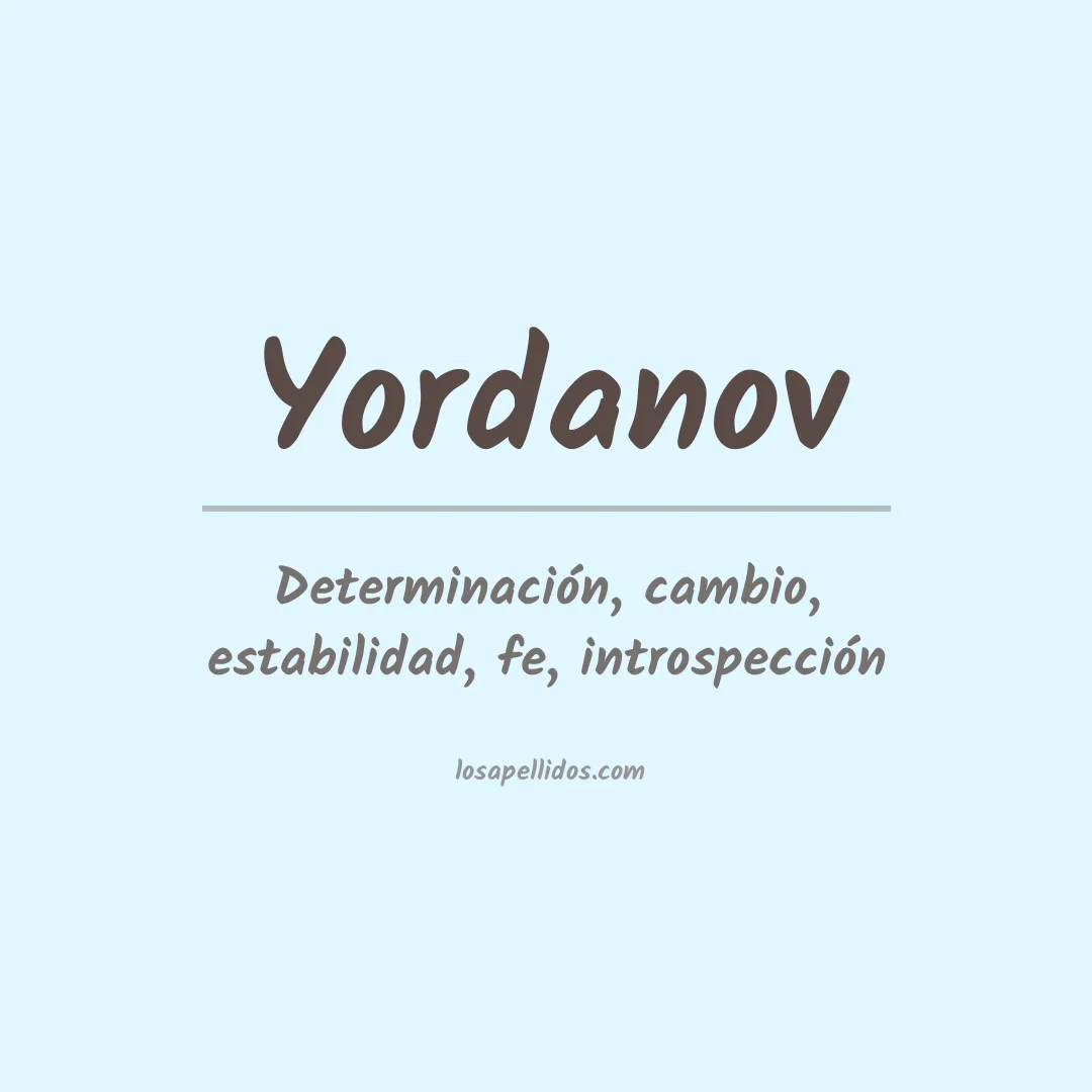 Apellido Yordanov