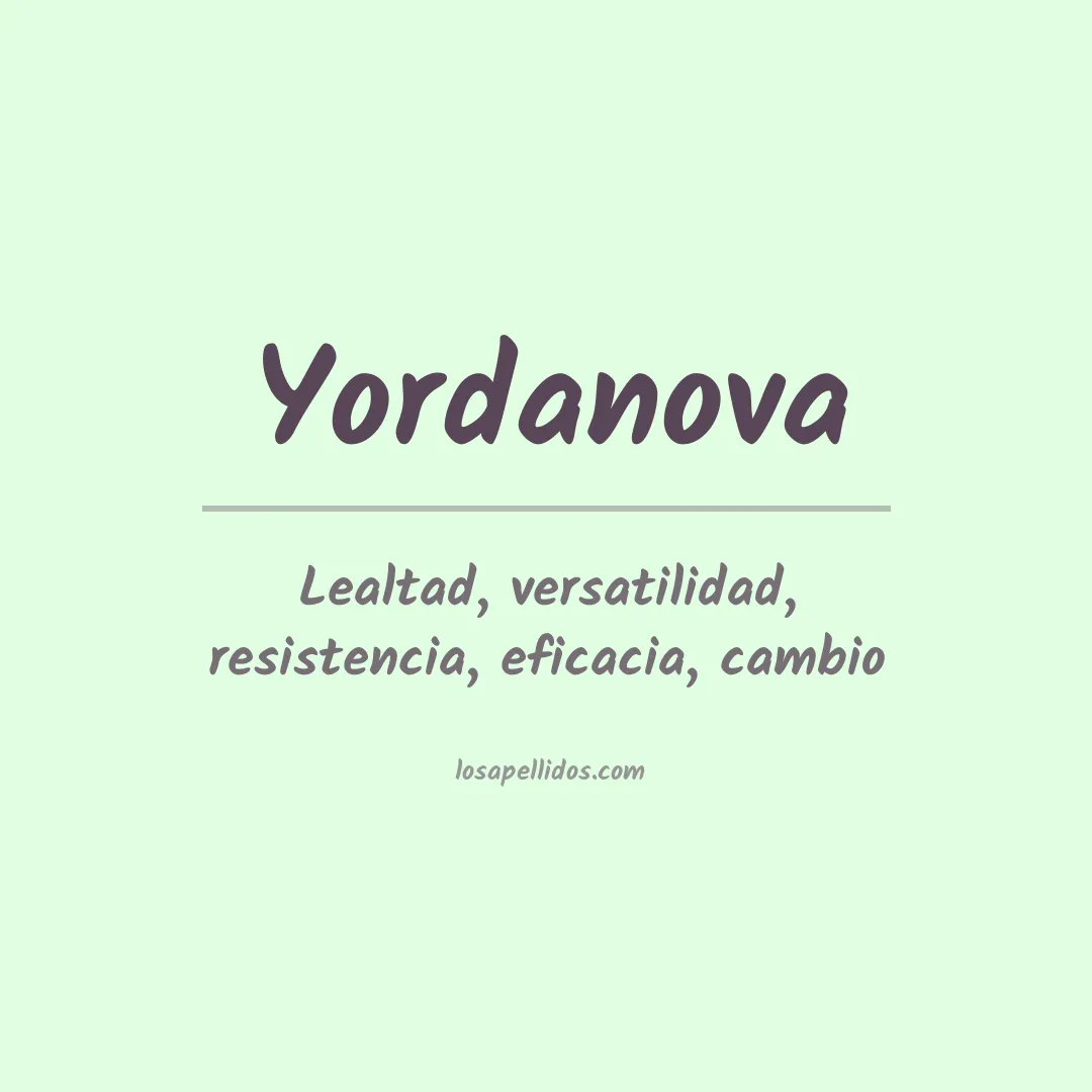 Apellido Yordanova