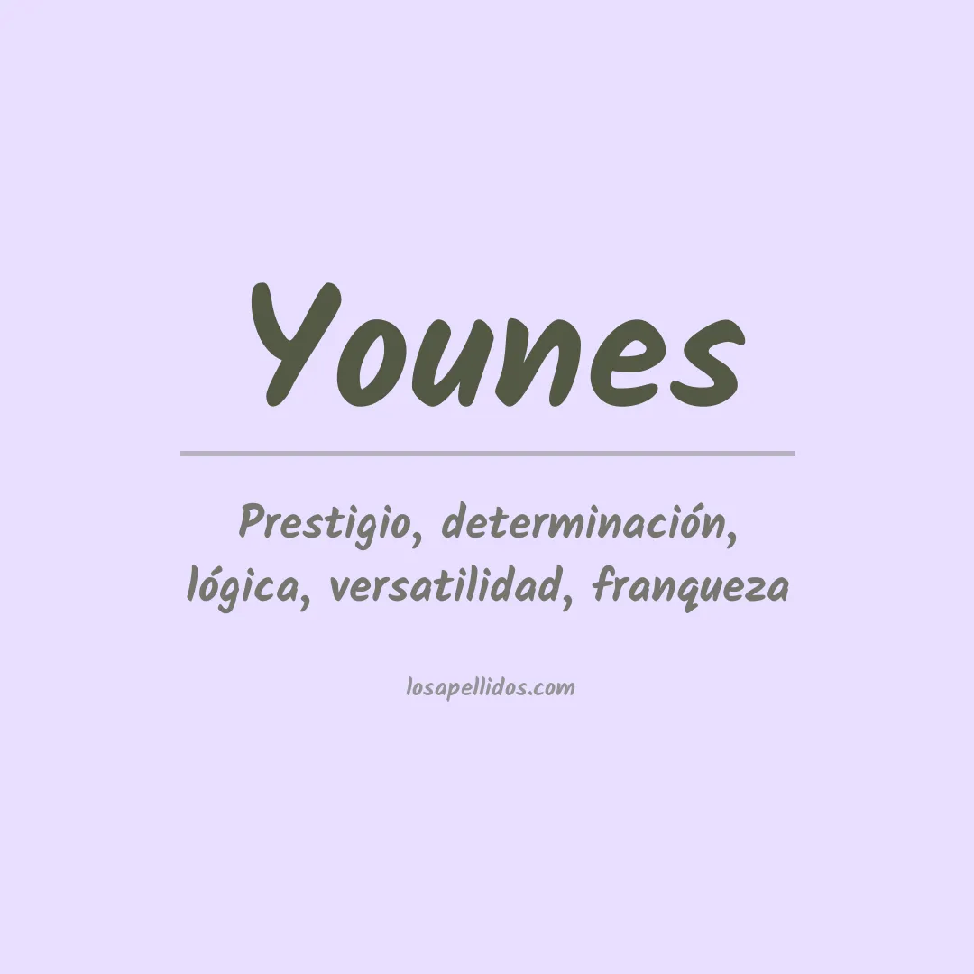 Significado del Apellido Younes