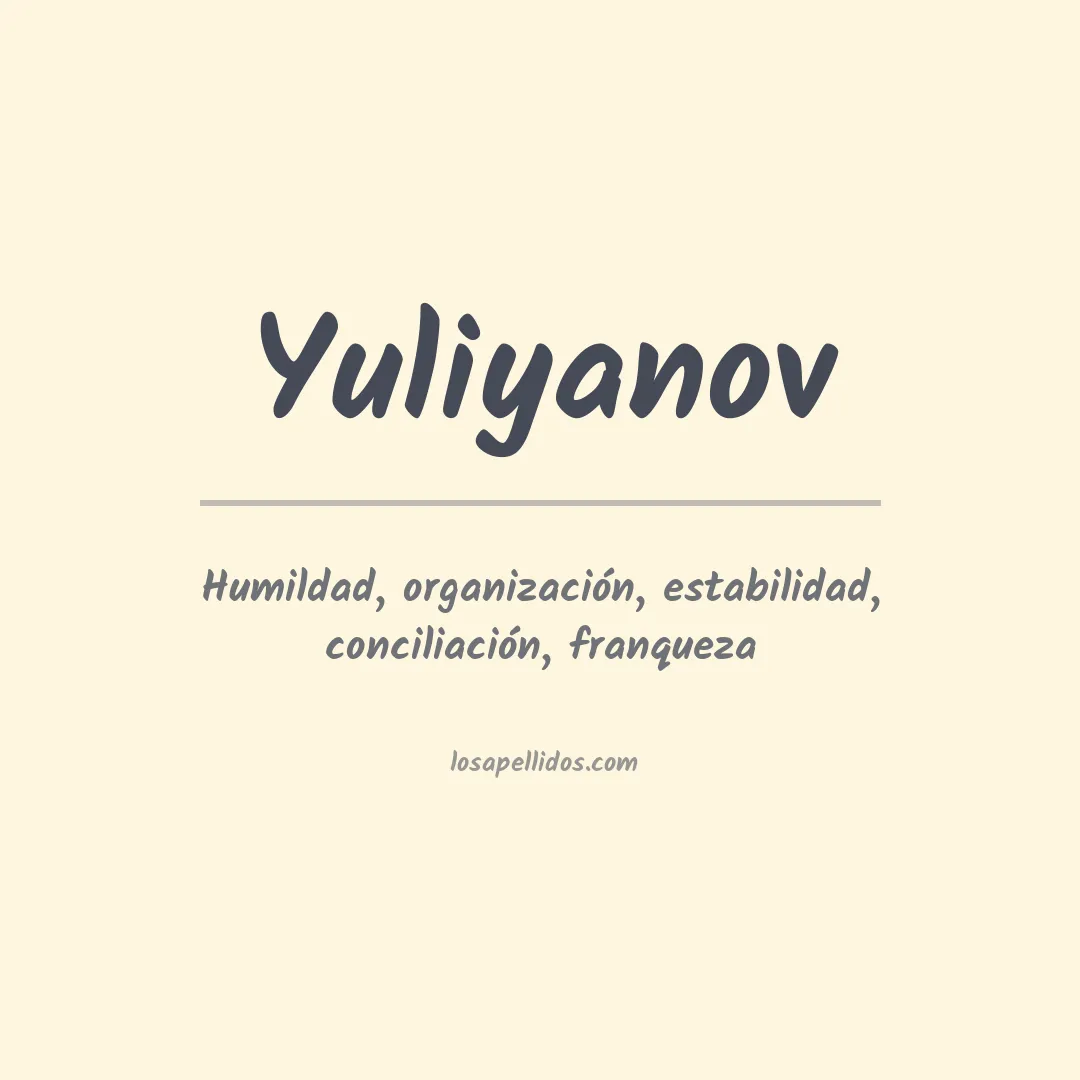 Apellido Yuliyanov