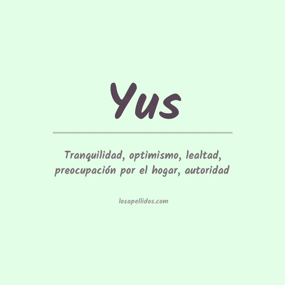 Apellido Yus