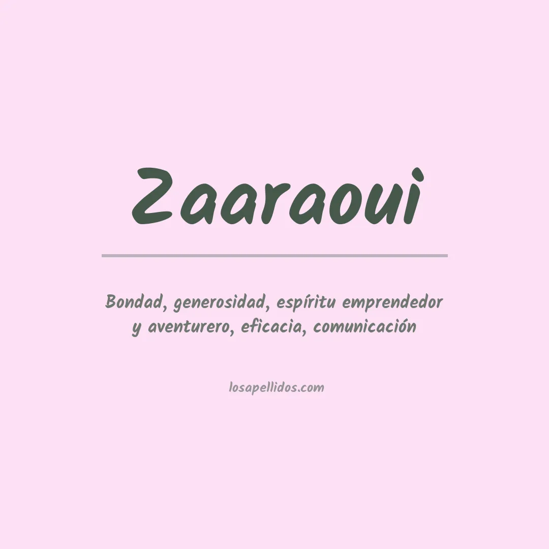 Apellido Zaaraoui