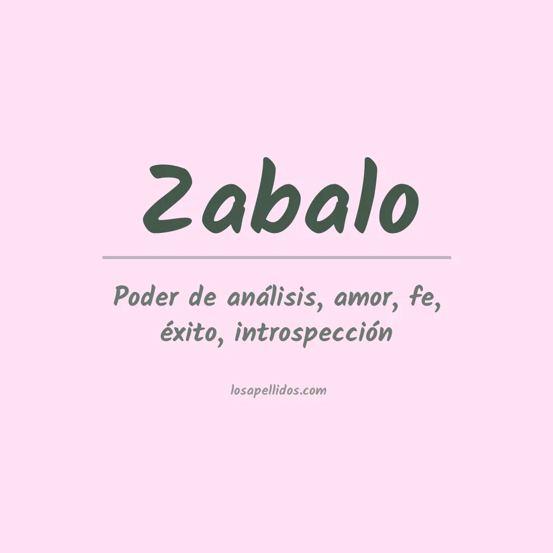 Apellido Zabalo