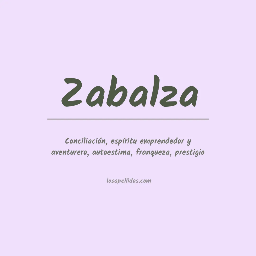Significado del Apellido Zabalza