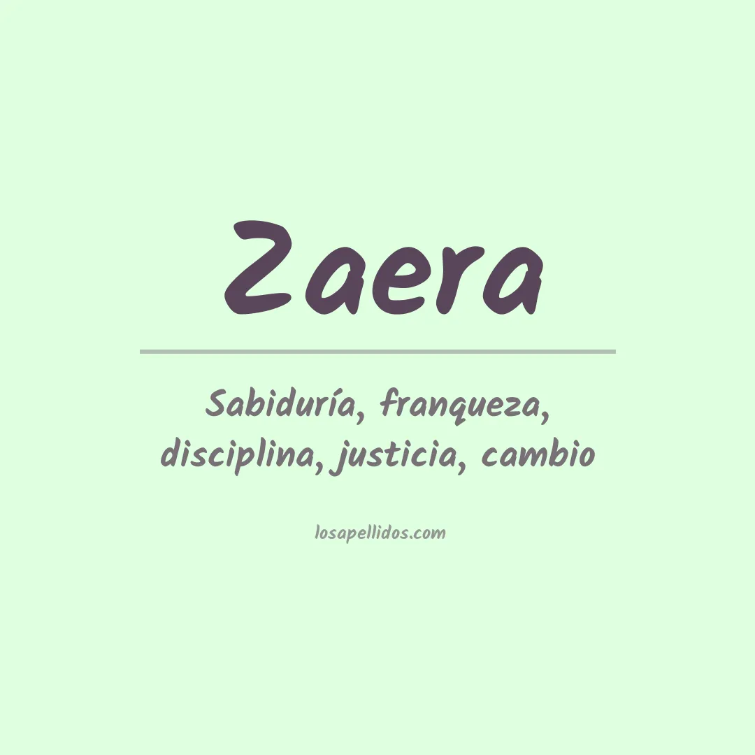 Apellido Zaera