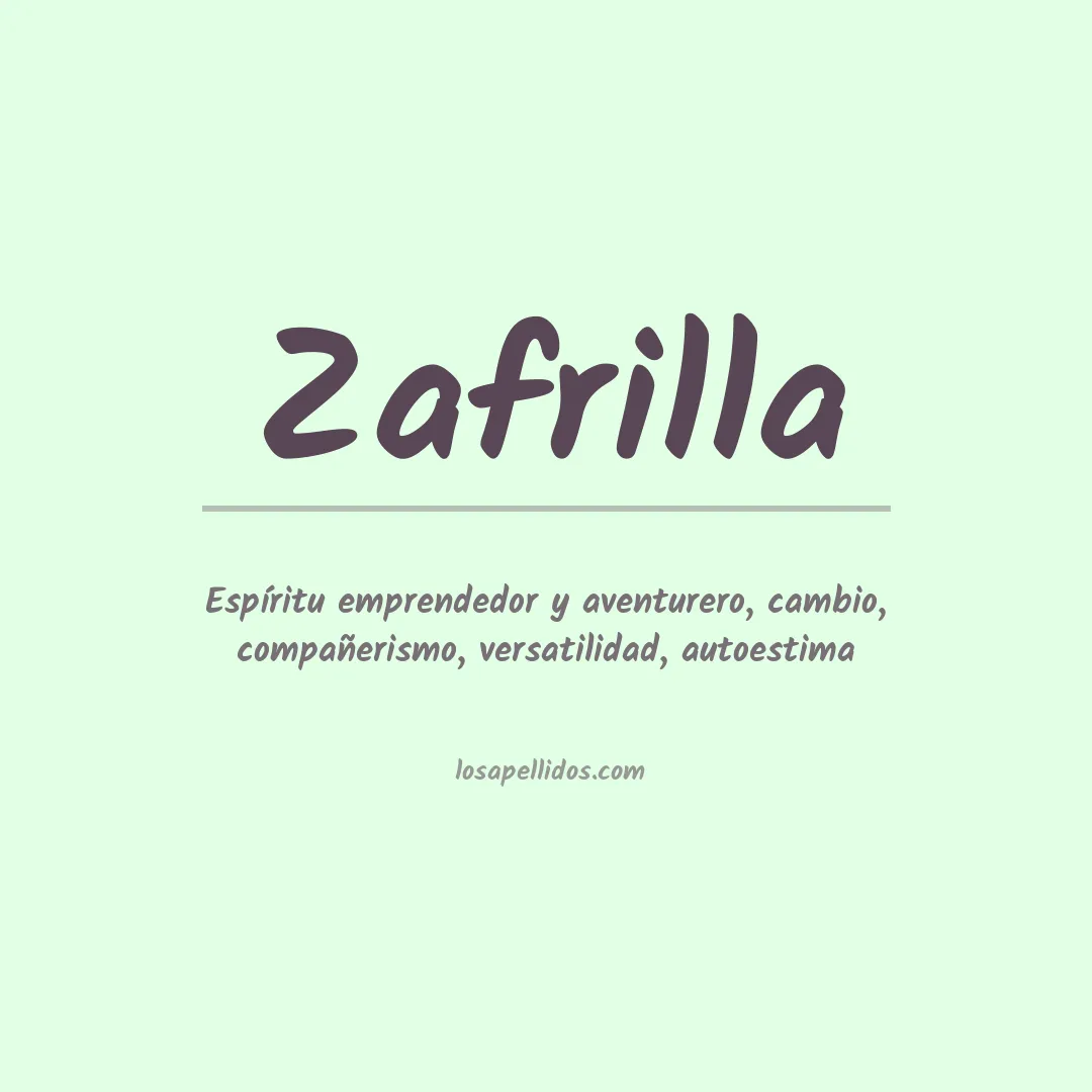 Apellido Zafrilla