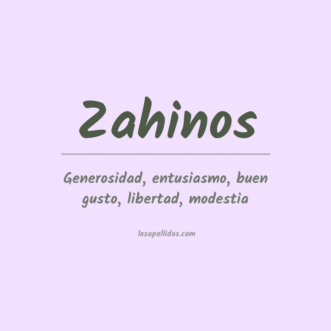 Significado del Apellido Zahinos
