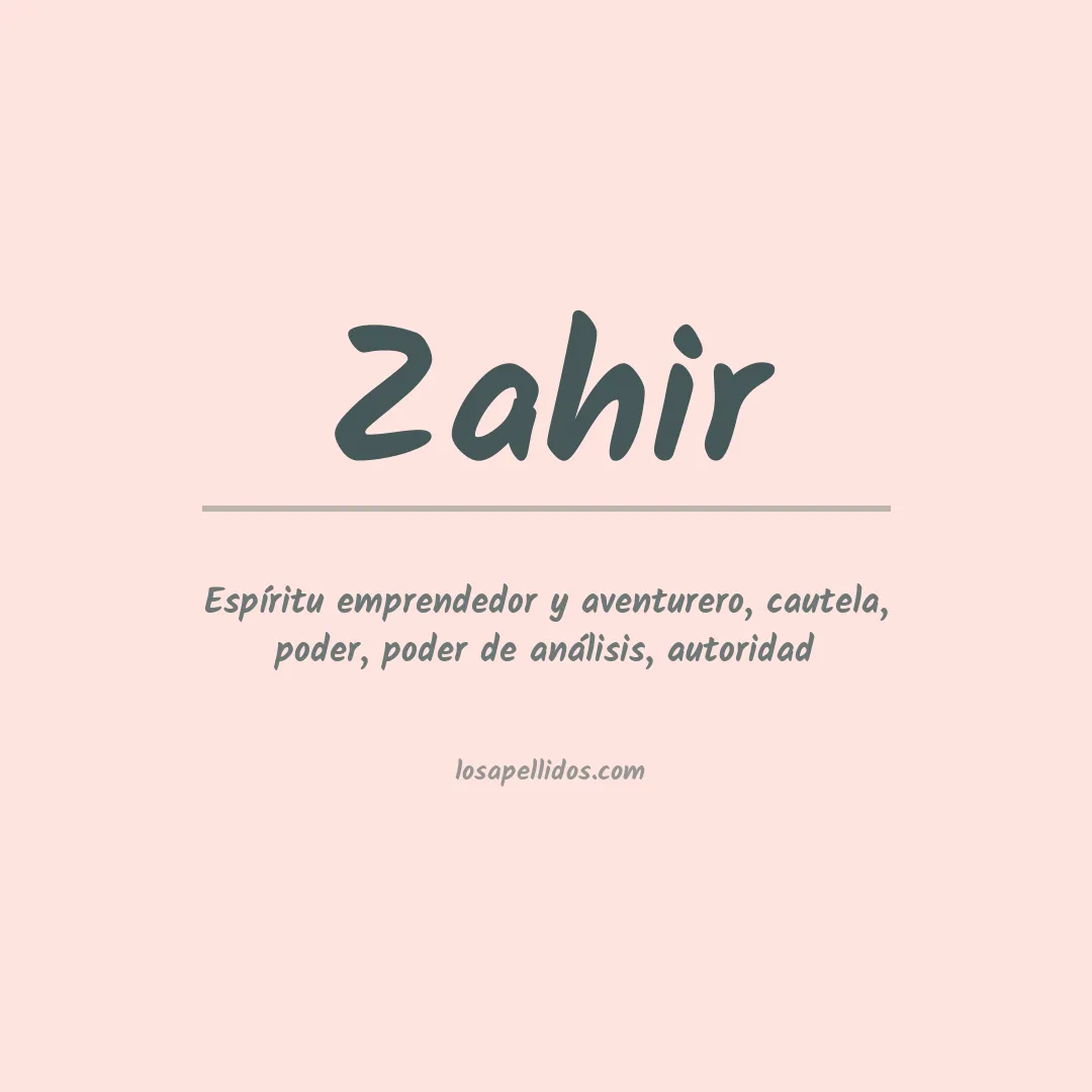 Apellido Zahir