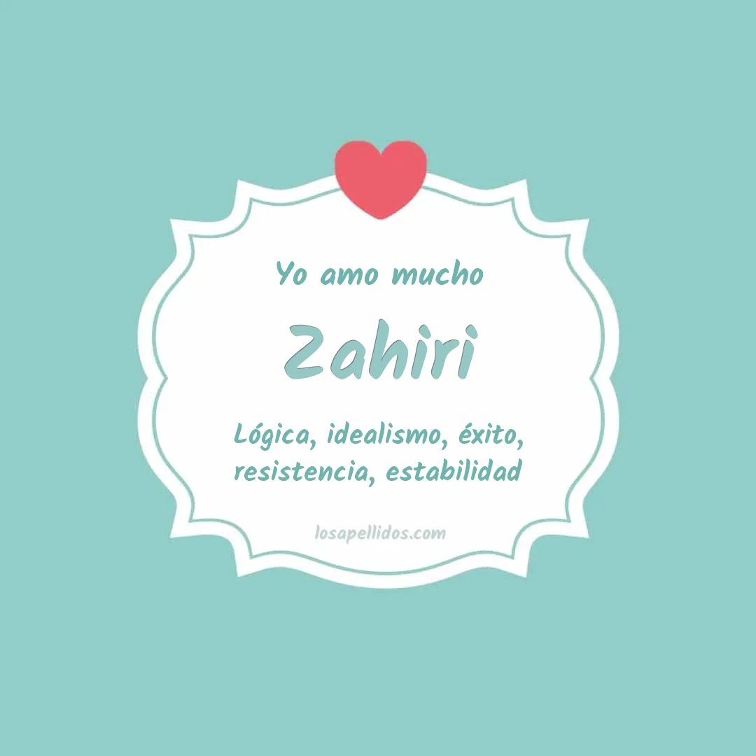 Yo amo mucho Zahiri