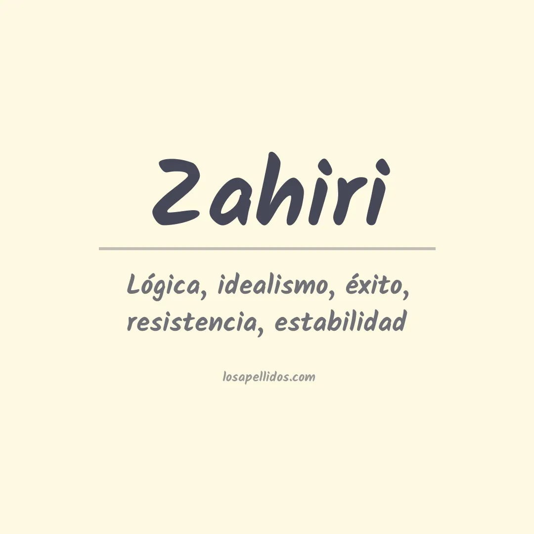 Apellido Zahiri