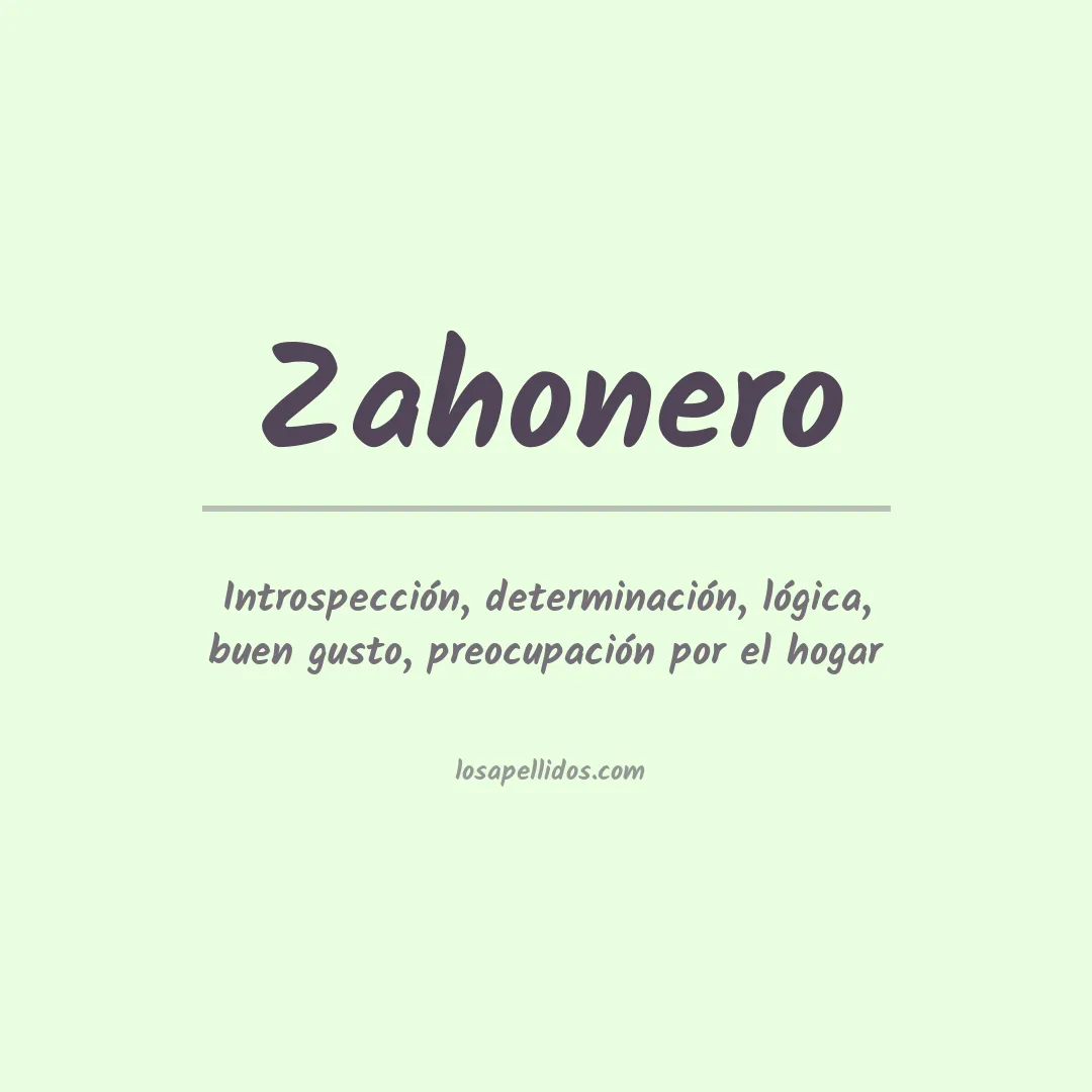 Apellido Zahonero
