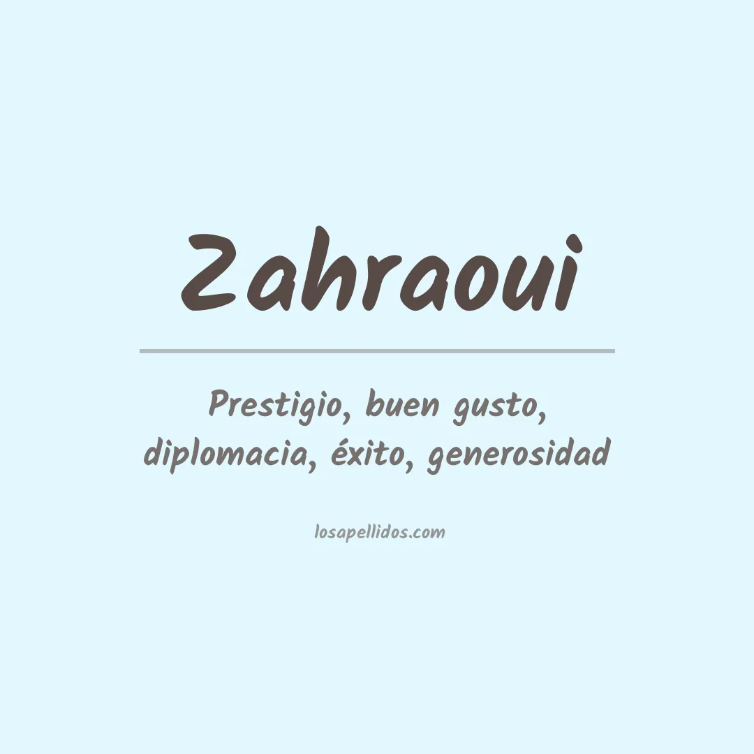 Apellido Zahraoui