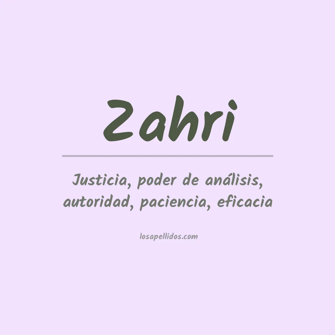 Apellido Zahri