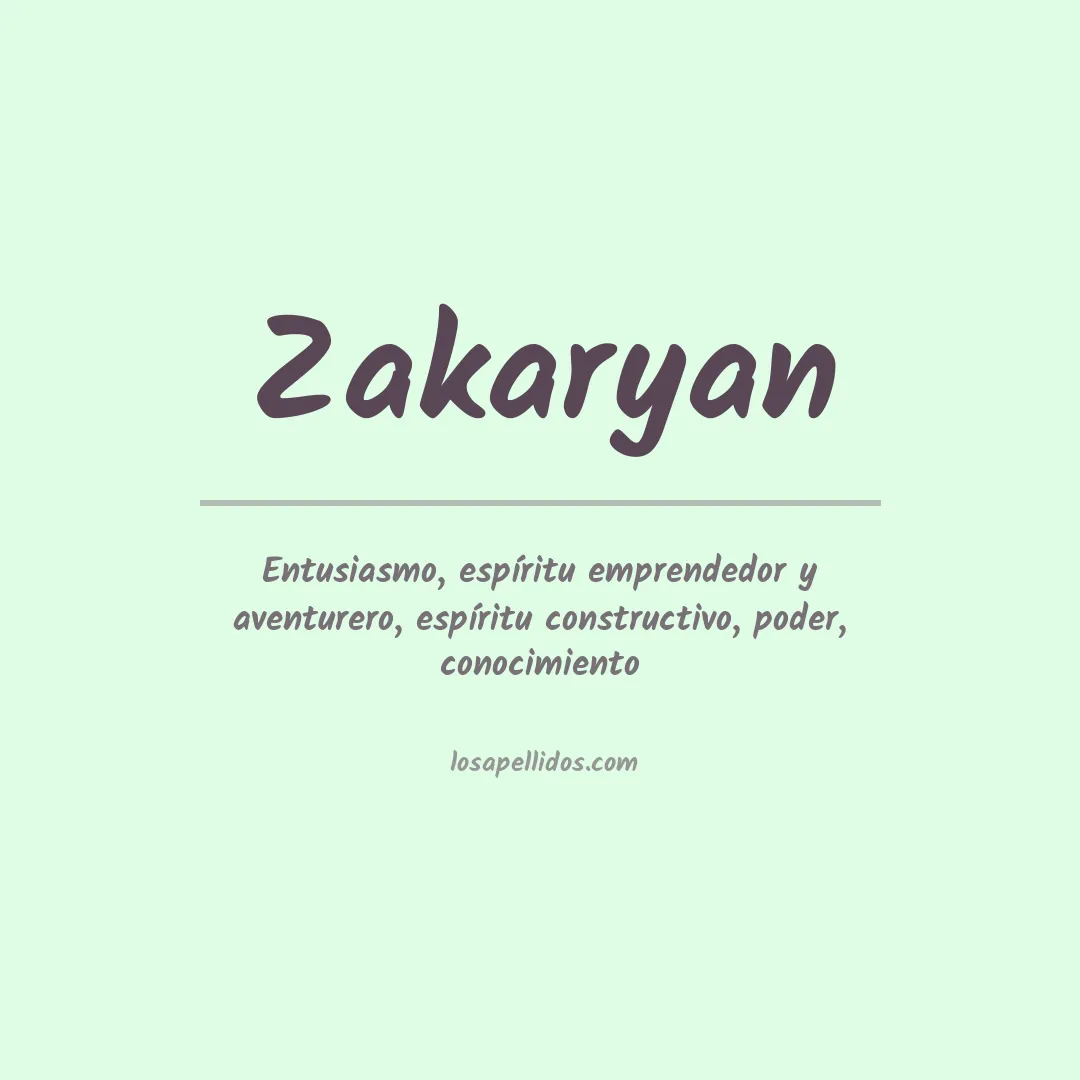 Apellido Zakaryan