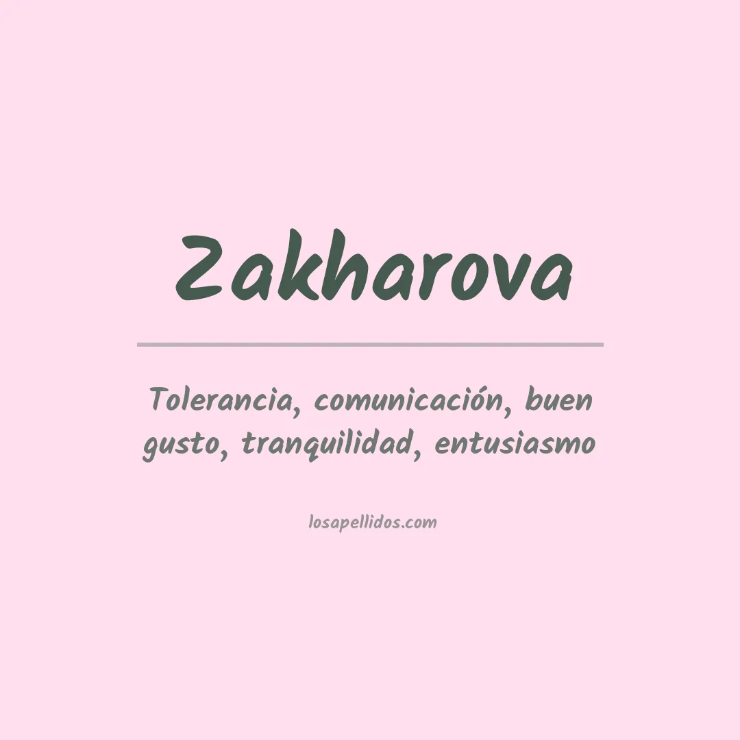 Apellido Zakharova