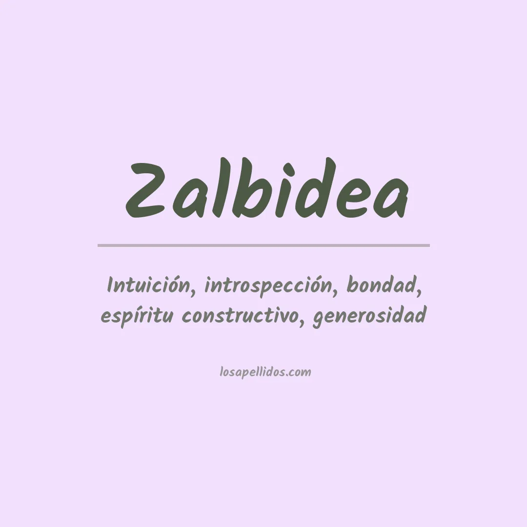 Significado del Apellido Zalbidea