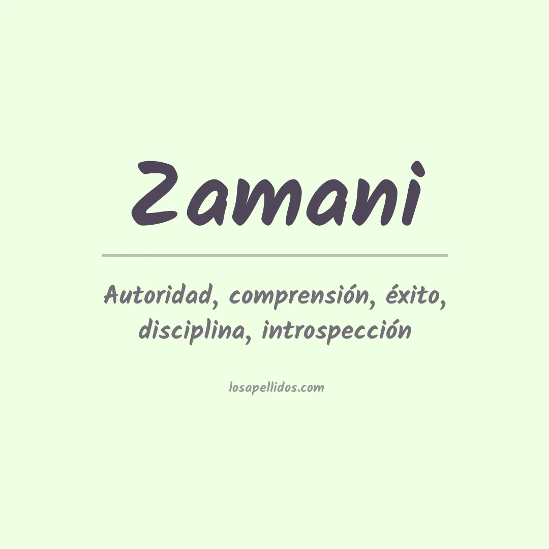 Apellido Zamani
