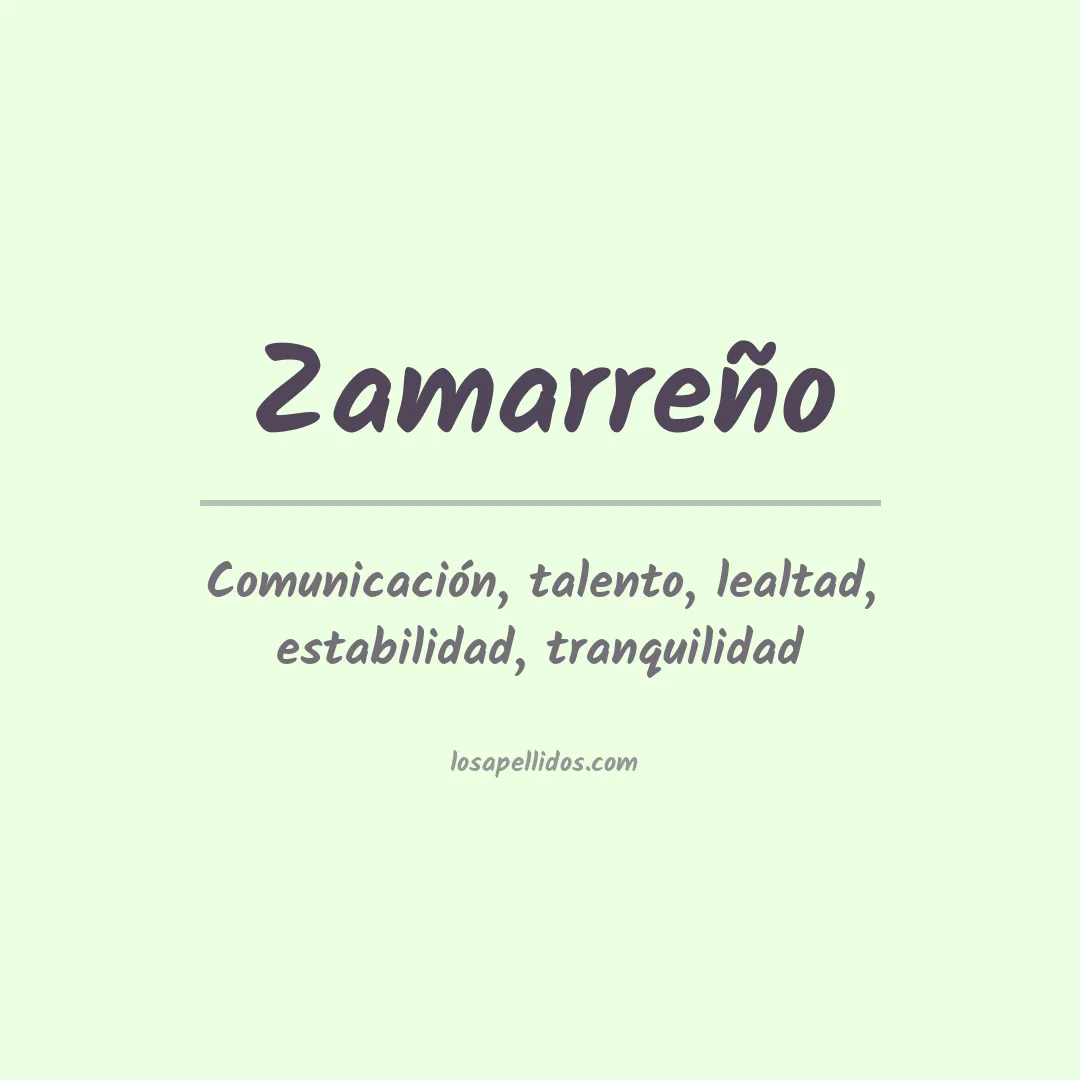 Apellido Zamarreño