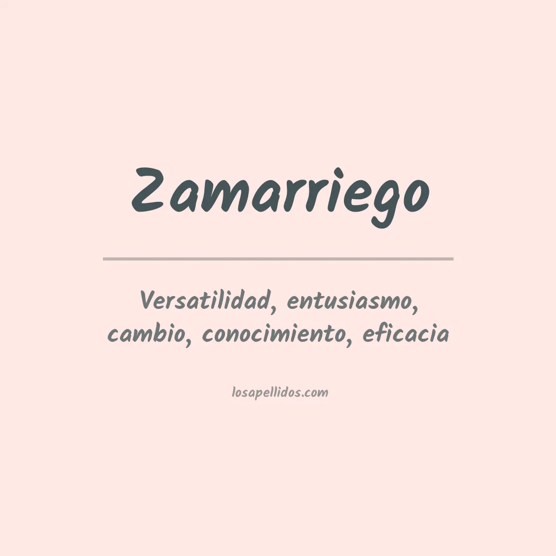 Significado del Apellido Zamarriego