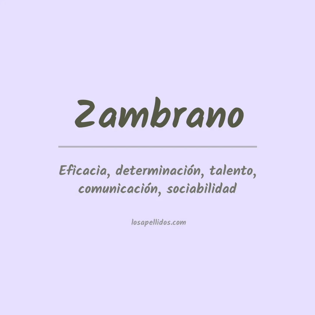 Apellido Zambrano