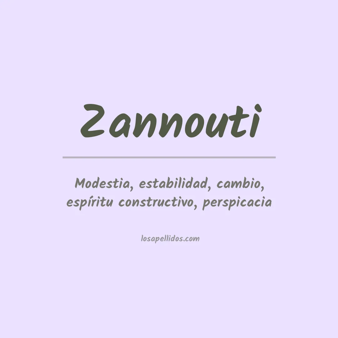 Apellido Zannouti