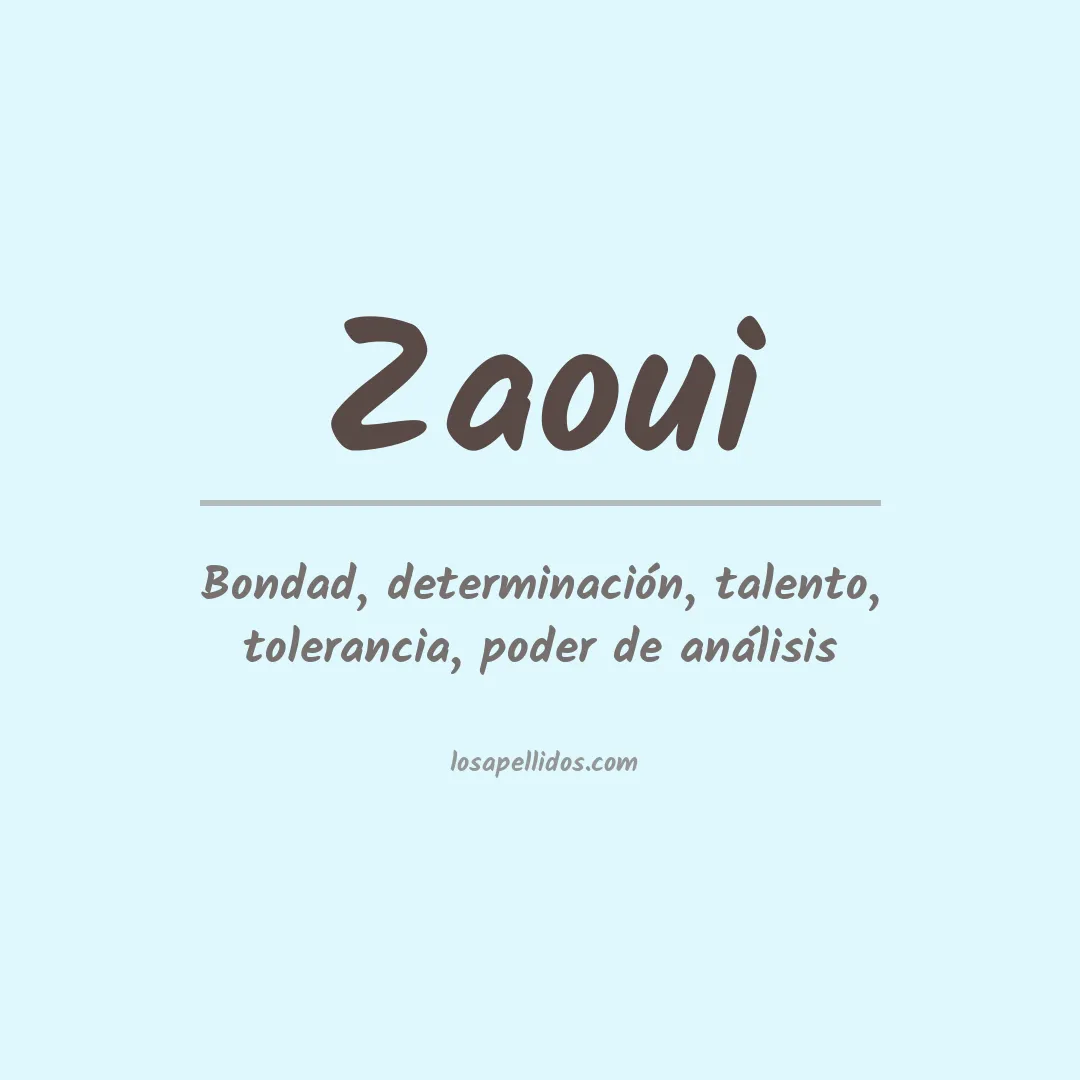 Apellido Zaoui
