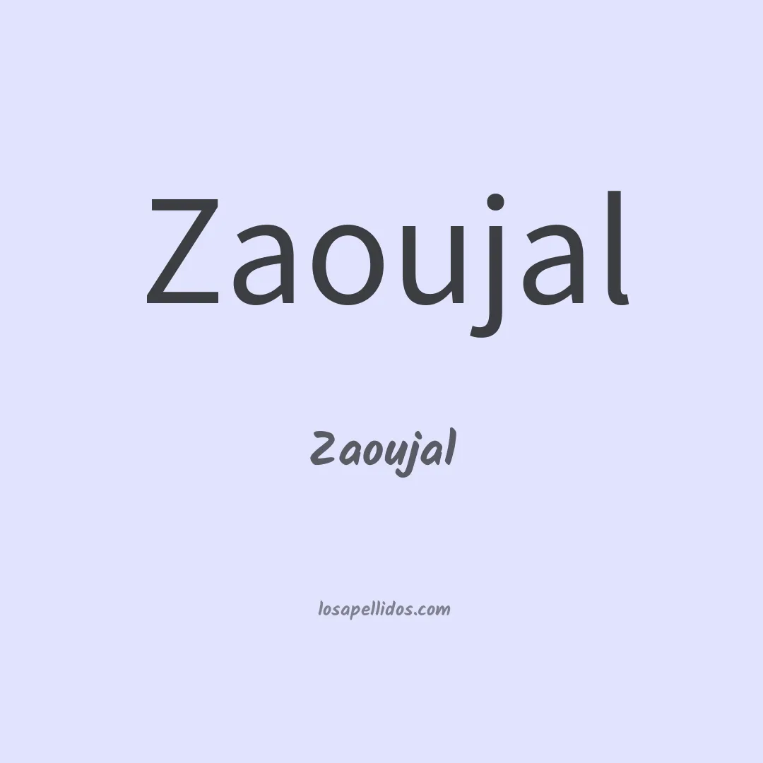 Zaoujal en chino