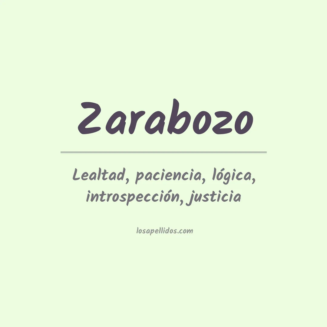 Significado del Apellido Zarabozo