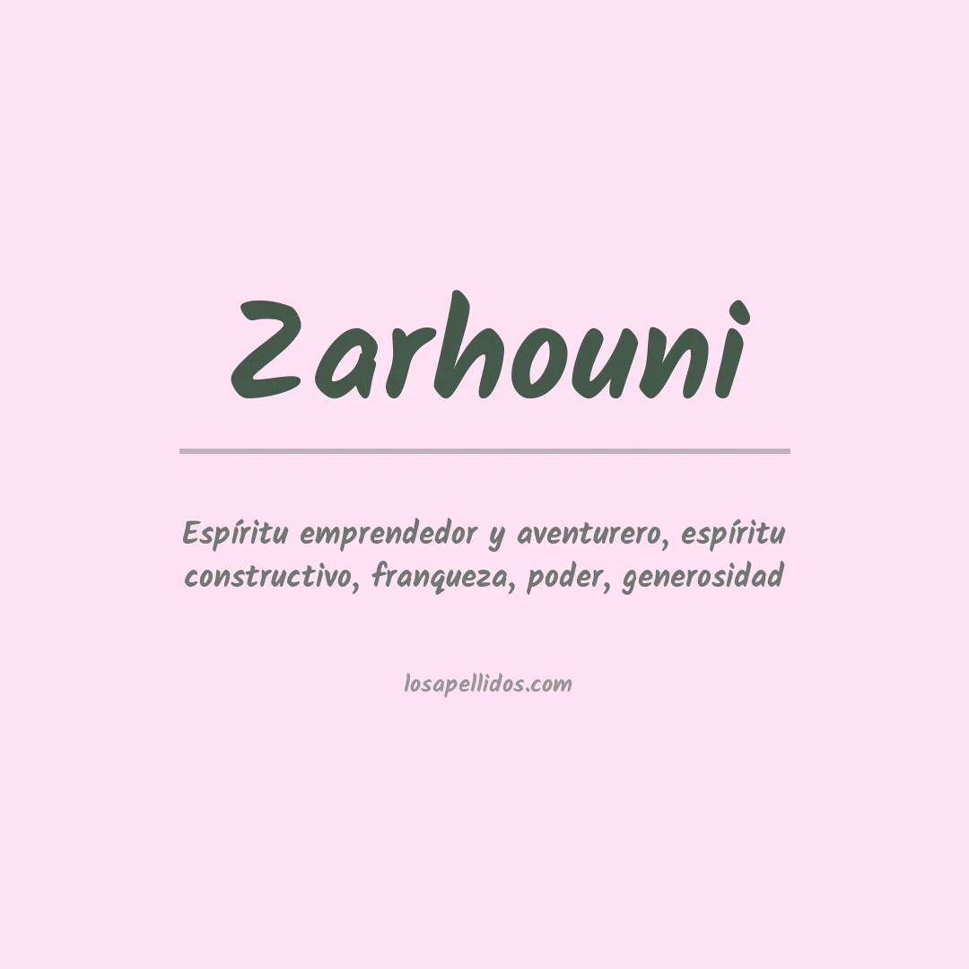 Apellido Zarhouni