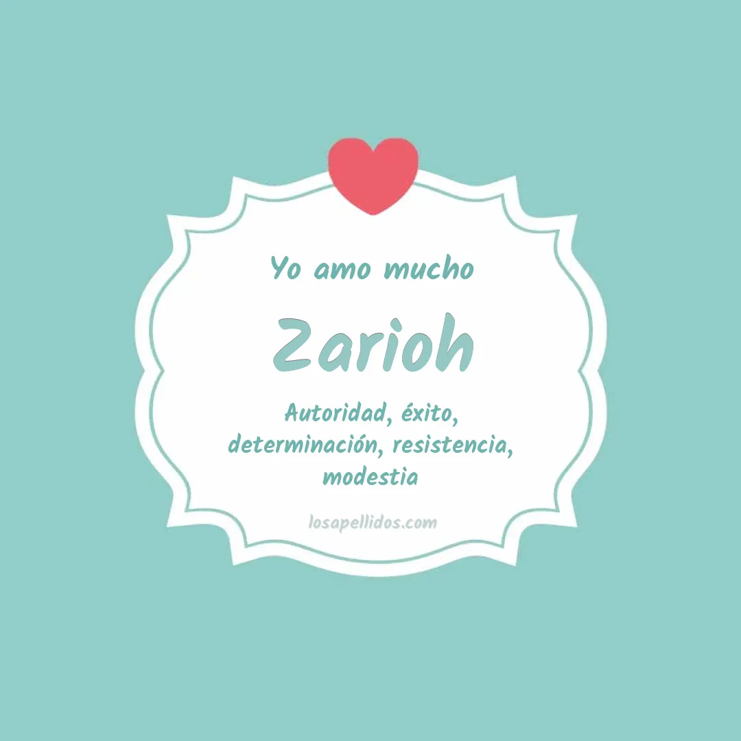 Yo amo mucho Zarioh